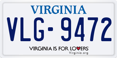 VA license plate VLG9472