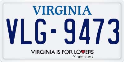VA license plate VLG9473