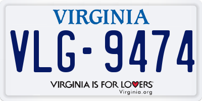 VA license plate VLG9474