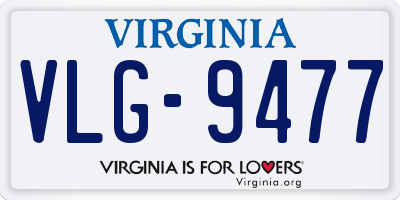 VA license plate VLG9477