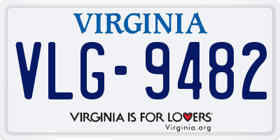 VA license plate VLG9482