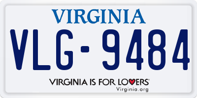 VA license plate VLG9484