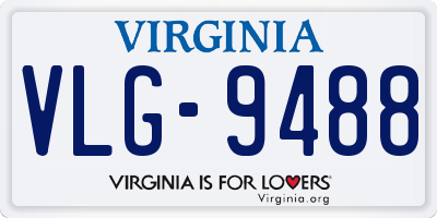 VA license plate VLG9488