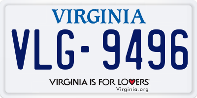 VA license plate VLG9496