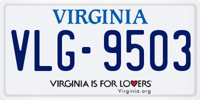 VA license plate VLG9503