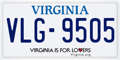 VA license plate VLG9505