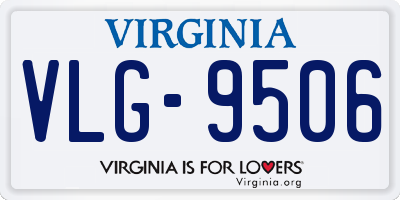 VA license plate VLG9506