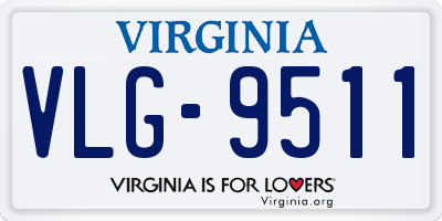 VA license plate VLG9511