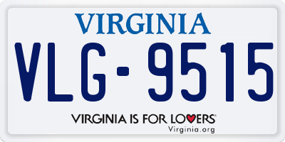 VA license plate VLG9515