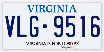 VA license plate VLG9516