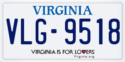 VA license plate VLG9518