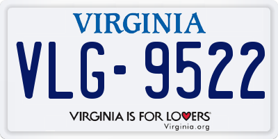 VA license plate VLG9522