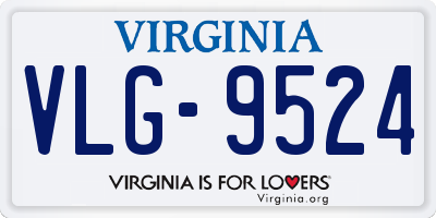 VA license plate VLG9524