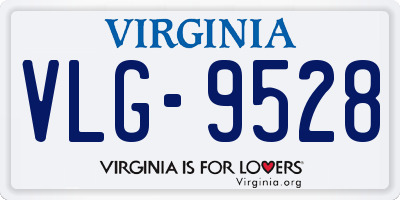 VA license plate VLG9528