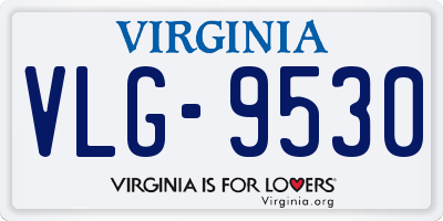 VA license plate VLG9530