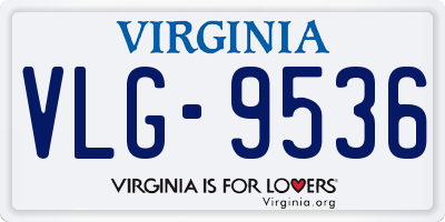 VA license plate VLG9536
