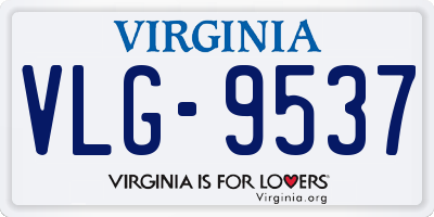 VA license plate VLG9537
