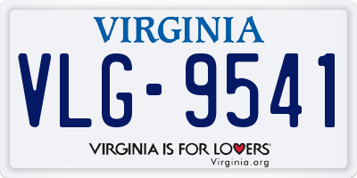 VA license plate VLG9541