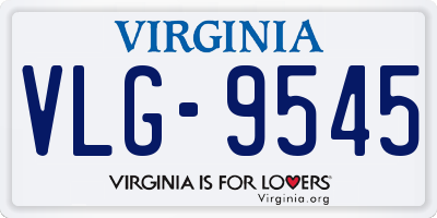 VA license plate VLG9545