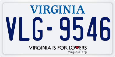 VA license plate VLG9546