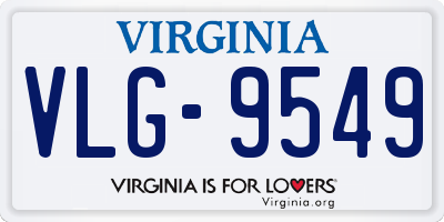 VA license plate VLG9549