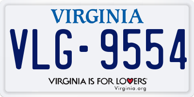 VA license plate VLG9554