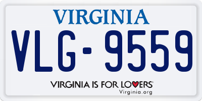 VA license plate VLG9559