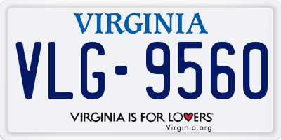 VA license plate VLG9560