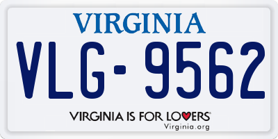VA license plate VLG9562