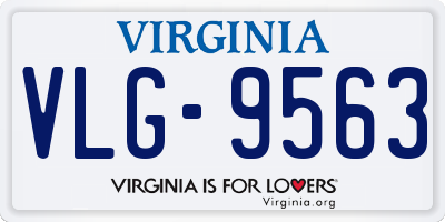 VA license plate VLG9563