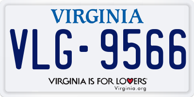 VA license plate VLG9566