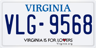 VA license plate VLG9568
