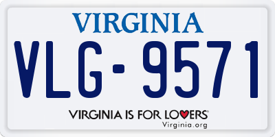 VA license plate VLG9571