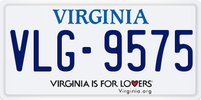 VA license plate VLG9575
