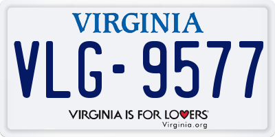 VA license plate VLG9577
