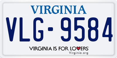 VA license plate VLG9584