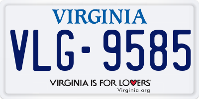 VA license plate VLG9585
