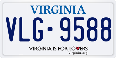 VA license plate VLG9588