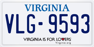 VA license plate VLG9593