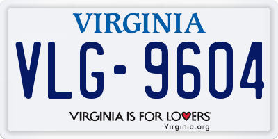 VA license plate VLG9604