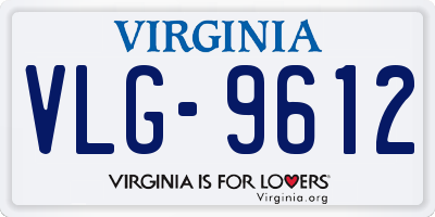 VA license plate VLG9612