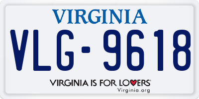 VA license plate VLG9618