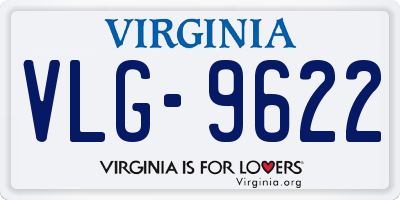 VA license plate VLG9622