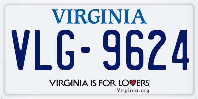 VA license plate VLG9624