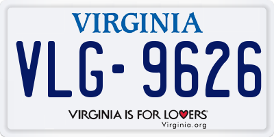 VA license plate VLG9626
