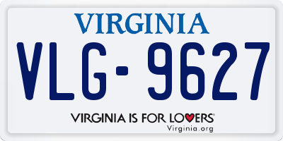 VA license plate VLG9627