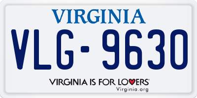 VA license plate VLG9630