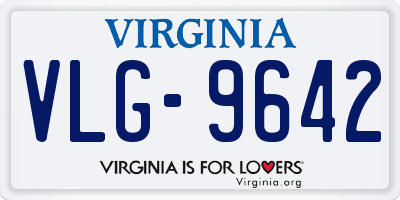 VA license plate VLG9642