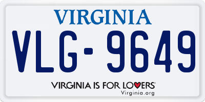 VA license plate VLG9649