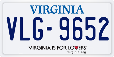 VA license plate VLG9652
